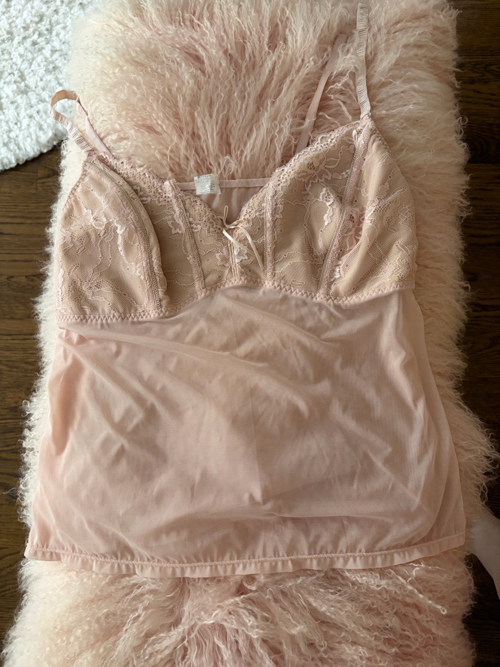 VINTAGE BREEZIES Lace Mesh Bustier Intimate Lingerie Camisole Coquette Top - Picture 2 of 7